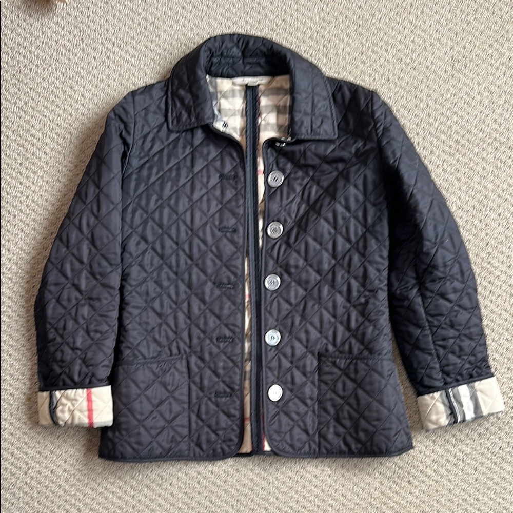Burberry Brit black quilted jacket Small s